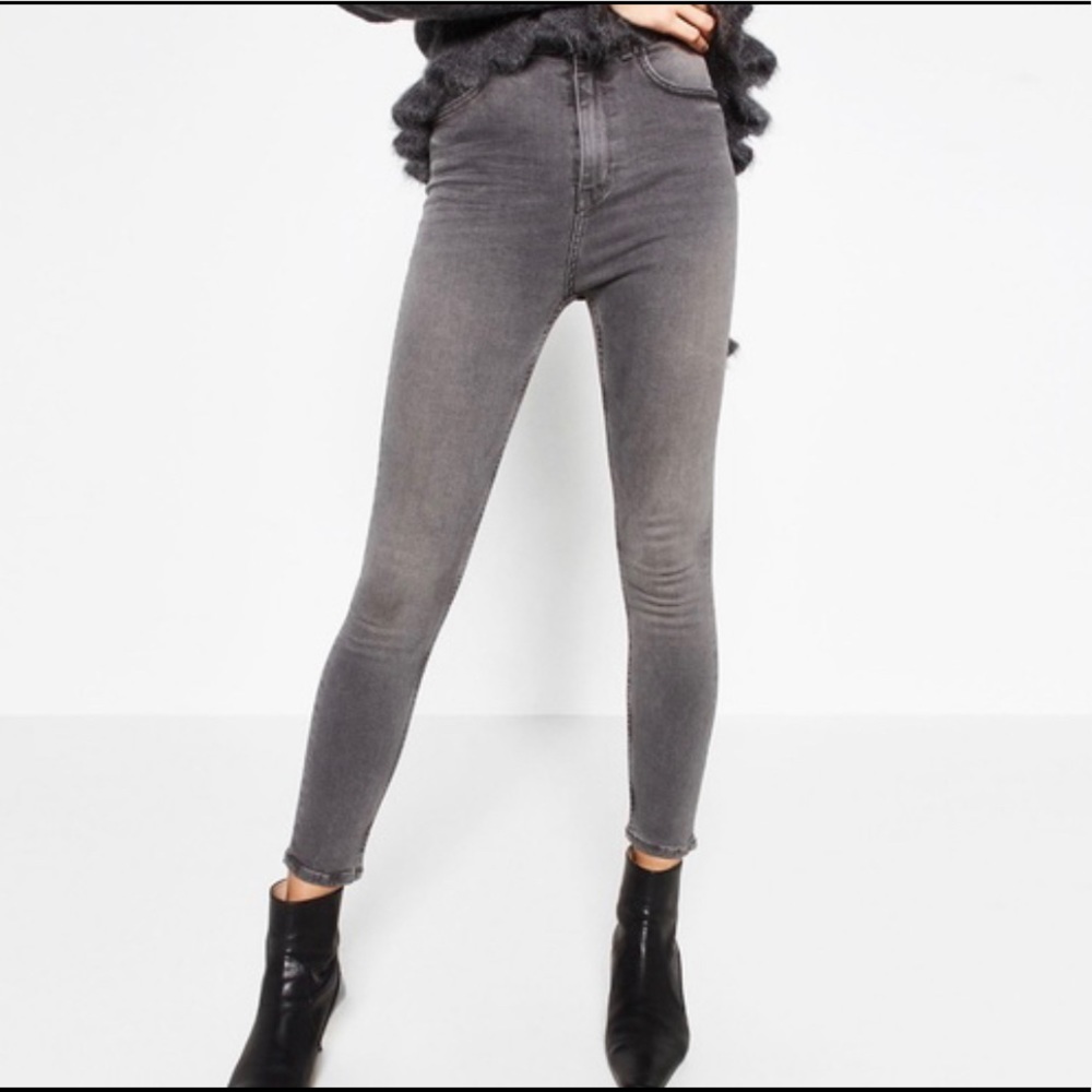 Zara Premium Denim Collection Grey Jeans size US 6